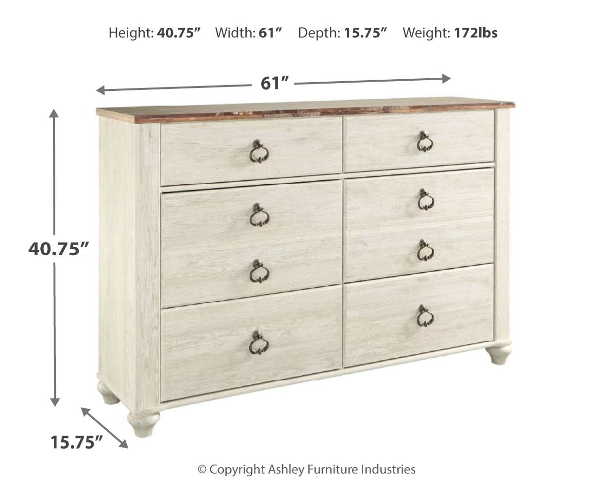 Six Drawer Dresser