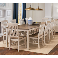 11-Piece Dining Set with Self Storing Leaves