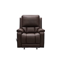 Contemporary Glider Recliner with Pillow Arms