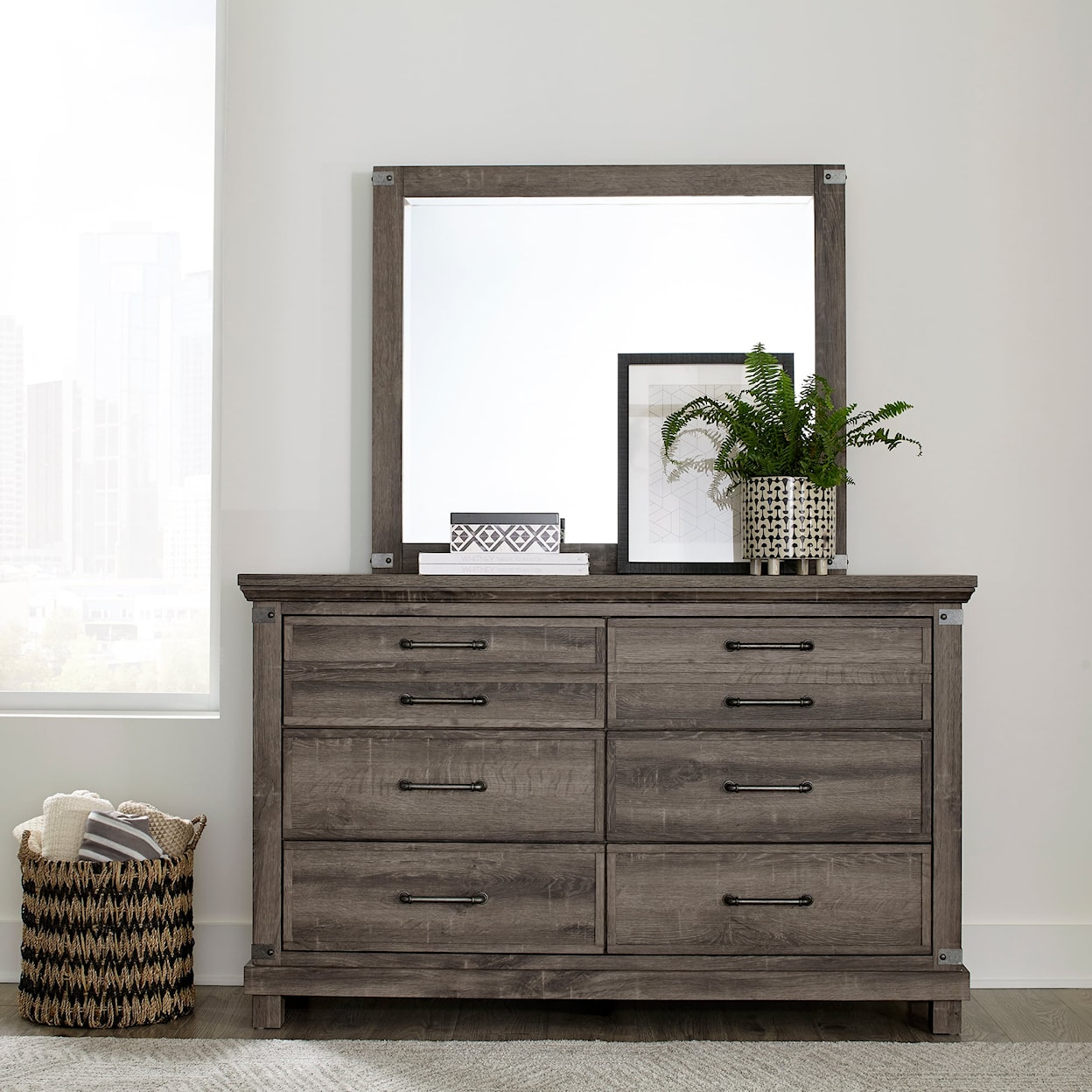 Liberty Furniture Lakeside Haven Dresser & Mirror Set