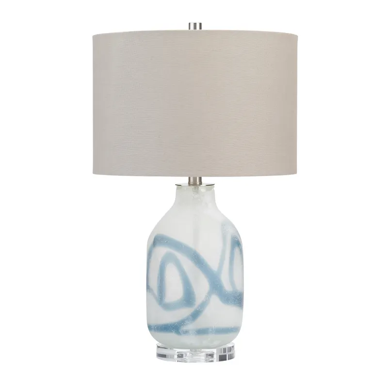 25.25"H Glass Table Lamp