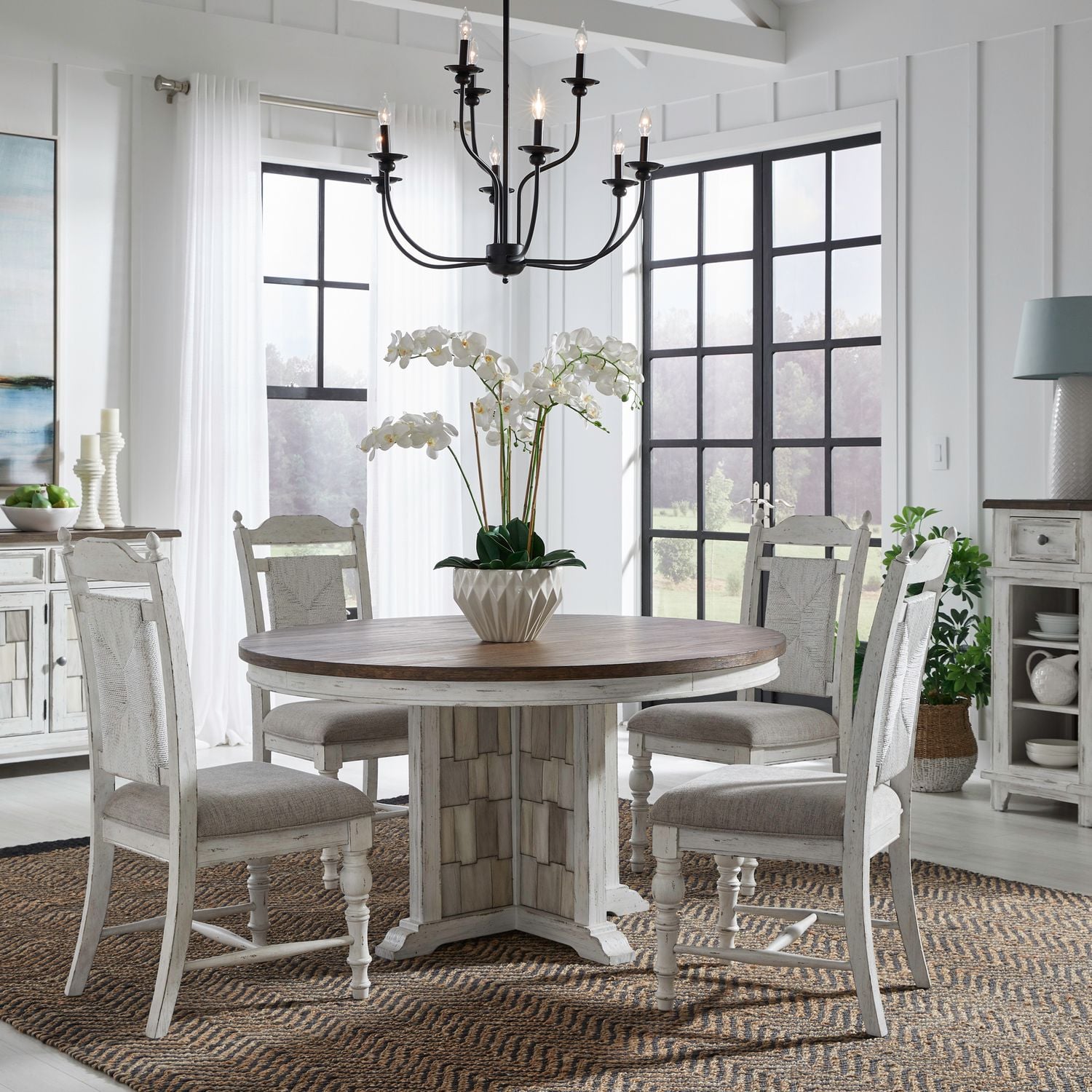 Liberty Furniture River Place X-Style Single Pedestal Round Table