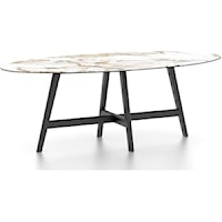 Contemporary Oval Porcelain Table