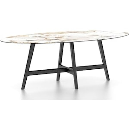 Contemporary Oval Porcelain Table