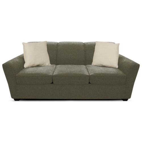 Transitional Sofa with Flared Half-Moon Arms