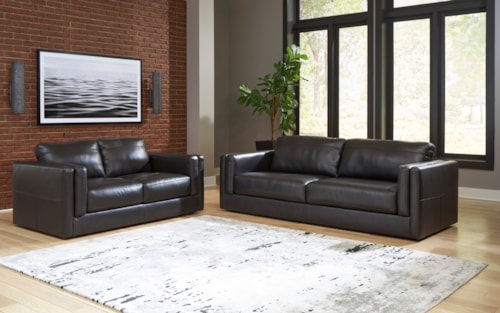 Contemporary Sofa & Loveseat Living Room Set