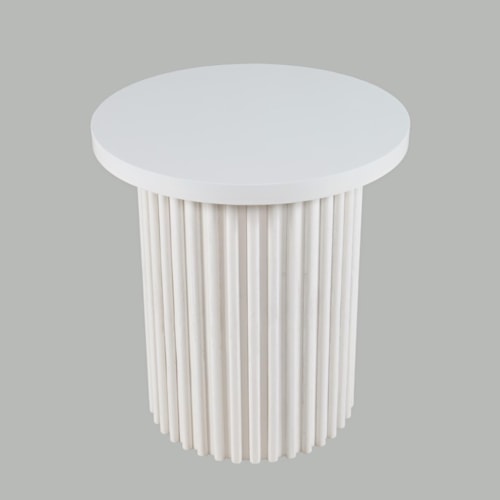 Contemporary End Table with Pedestal Base