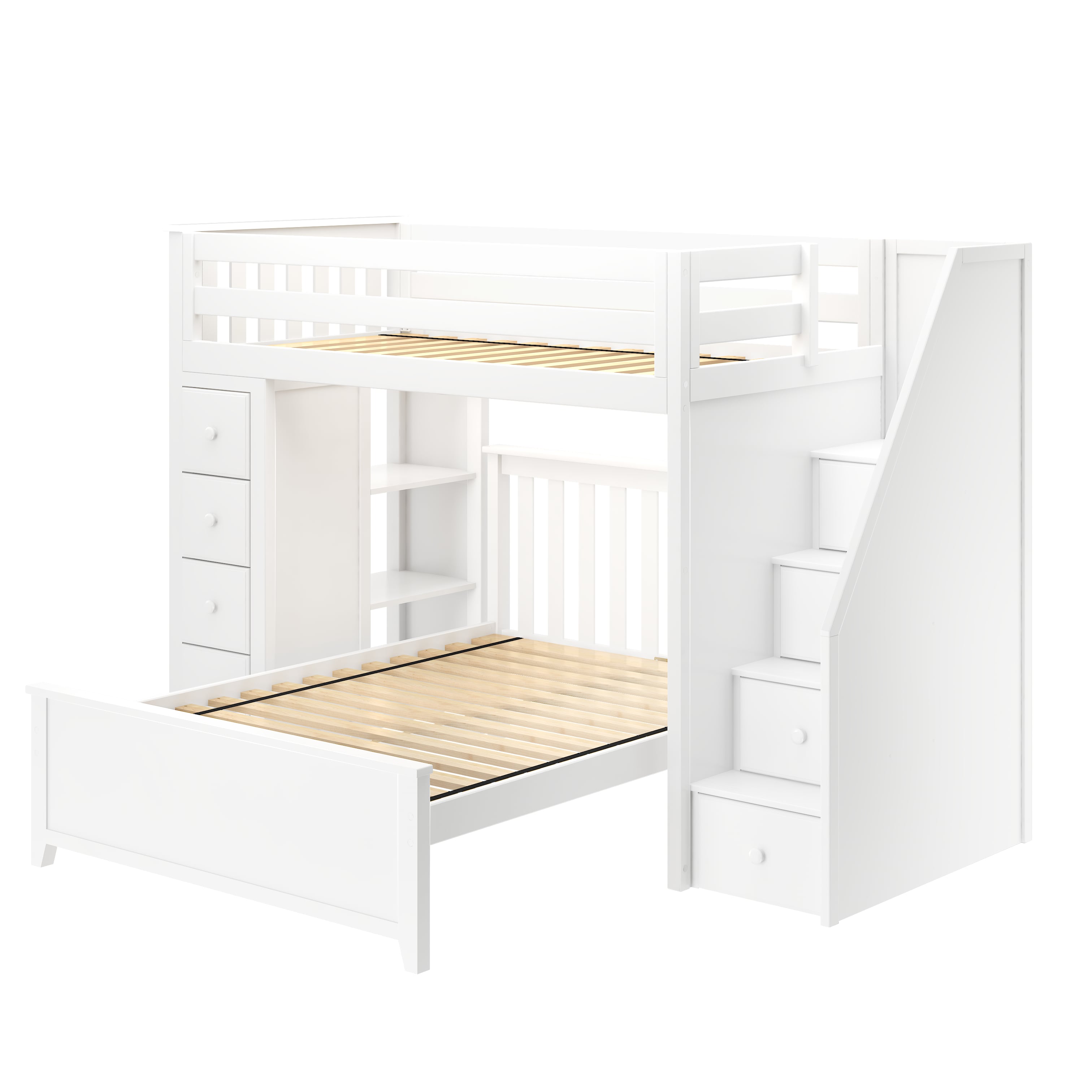 Youth Storage Loft Bed with Staircase