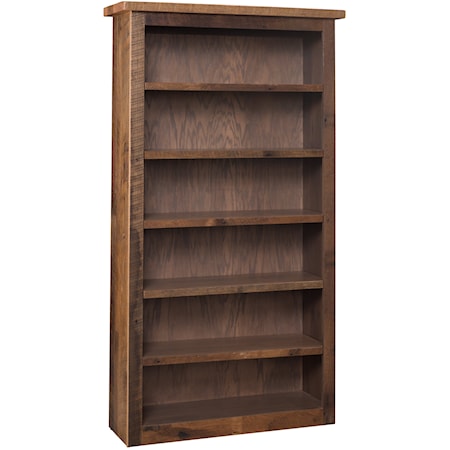Amish Made Bookshelf 5 Adj. Shelves w/Stiles