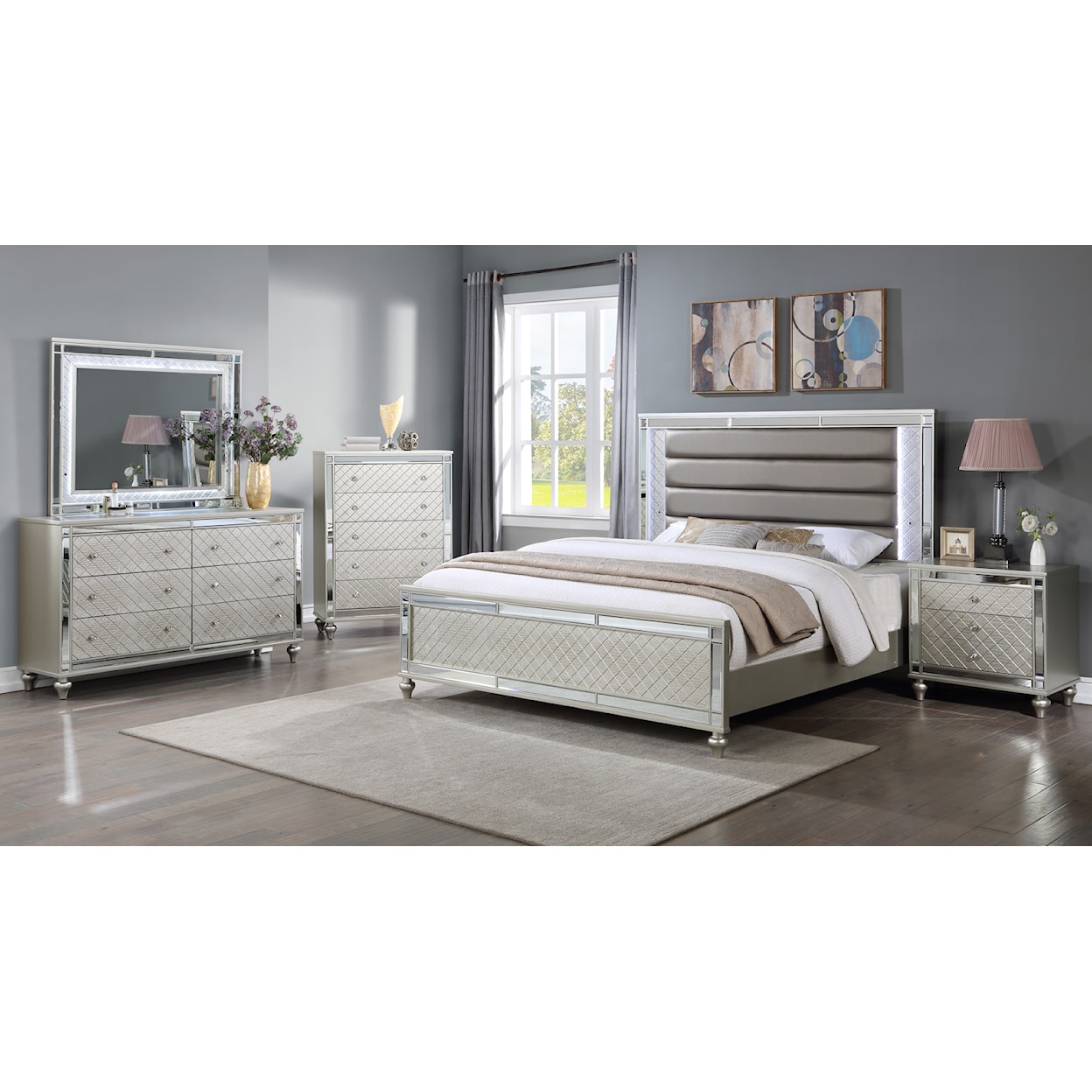 Crown Mark Cristian 6-Drawer Dresser