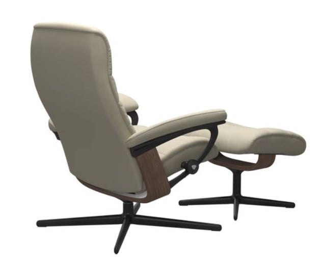 Stressless by Ekornes Opal Small Opal Cross Recliner & Ottoman