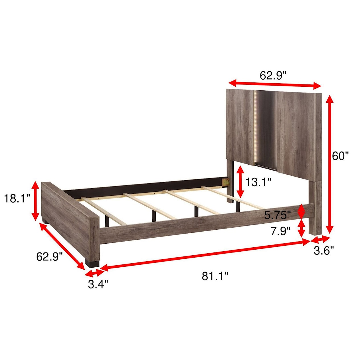 Crown Mark Rangley Queen Panel Bed