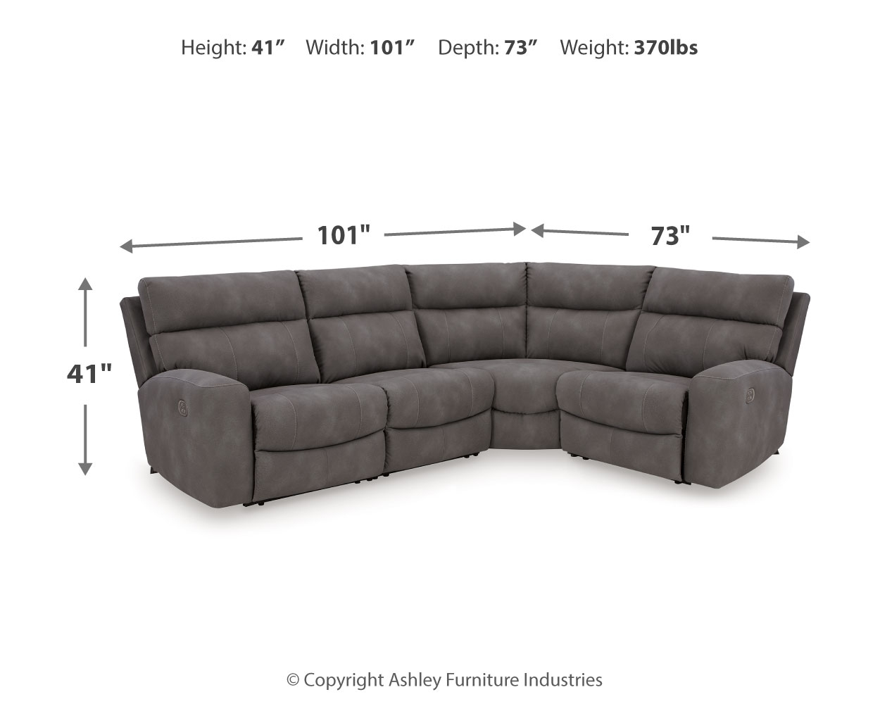 Signature Design by Ashley Next-Gen DuraPella 4-Piece Power Reclining Sectional