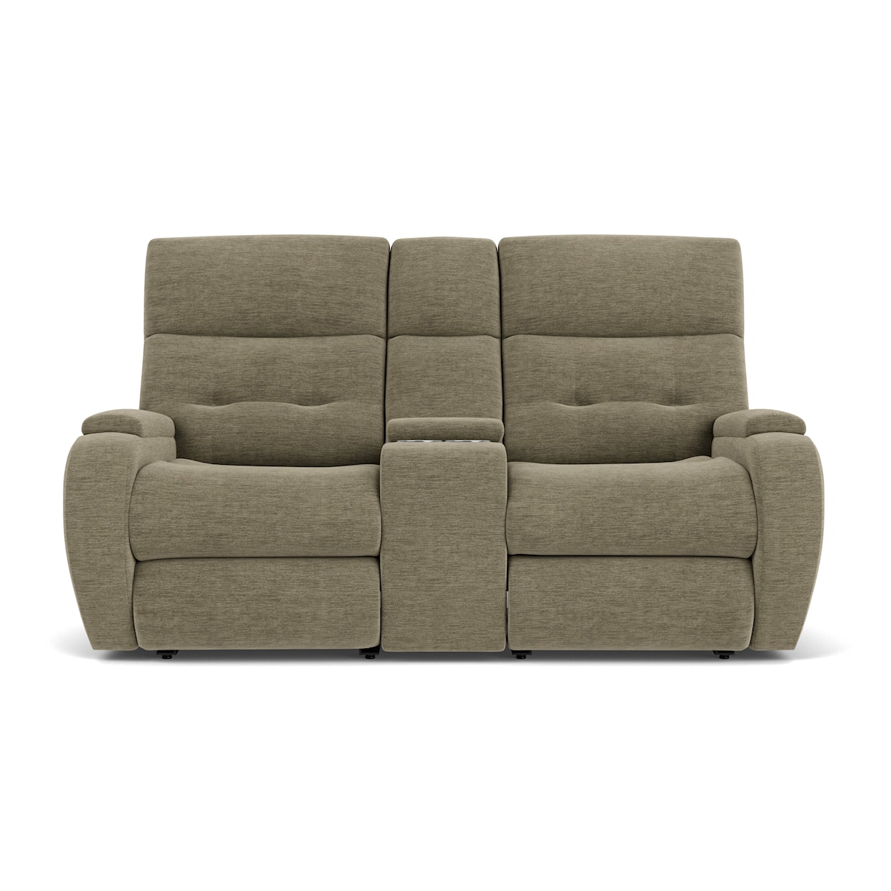 Flexsteel Strait Power Reclining Console Loveseat