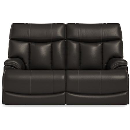 Casual Reclining Loveseat with Power Headrest and Lumbar