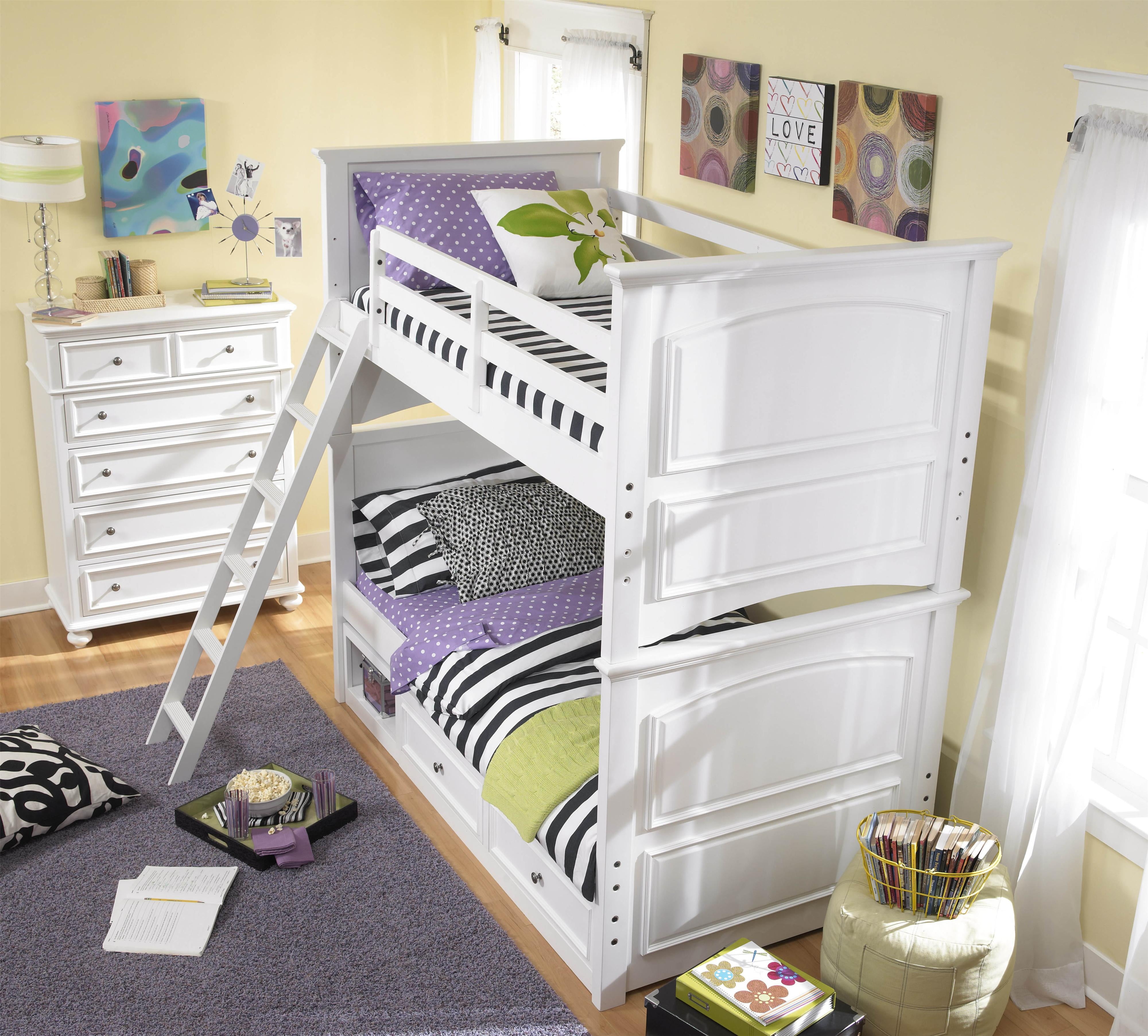 Classic Twin-over-Twin Size Storage Bunk Bed