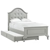 Elements International Jesse Twin Upholstered Trundle Bed