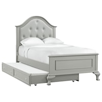 Twin Upholstered Panel Bed with Trundle