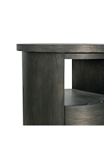 Magnussen Home Bosley Occasional Tables Mid-Century Modern Console Table with Open Display Shelves