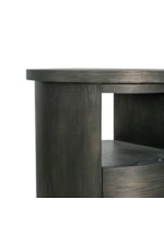 Magnussen Home Bosley Occasional Tables Mid-Century Modern 1-Drawer Round End Table