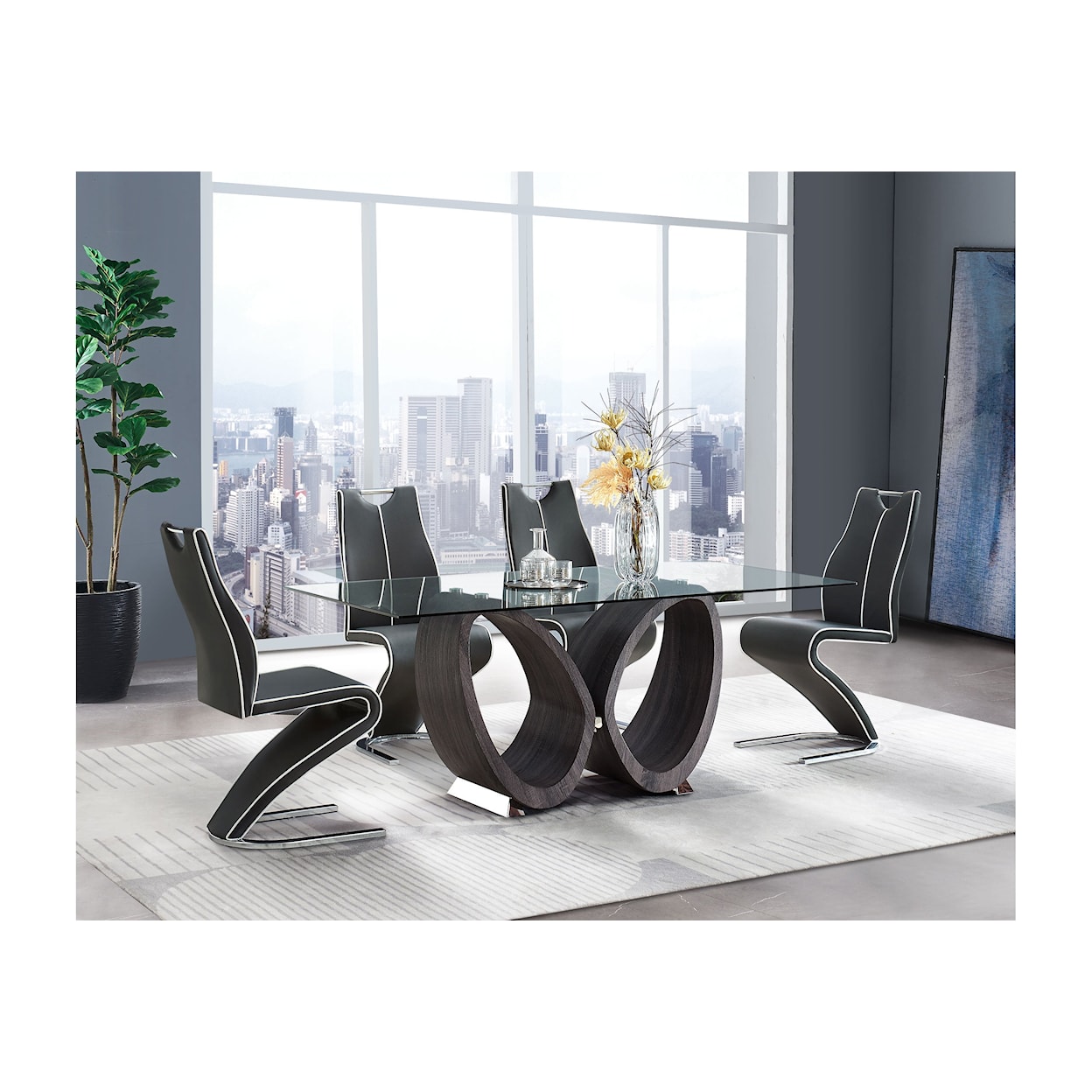 Global Furniture D80012DT Dining Table Set