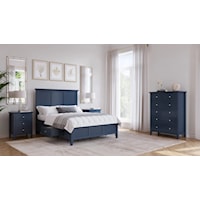 Contemporary Queen Bedroom Set with Storage Drawers and Chest