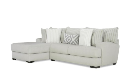 Transitional 2-Piece Sectional Sofa with Left-Arm Facing Chaise