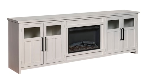 Farmhouse 98" Fireplace with 4 Doors