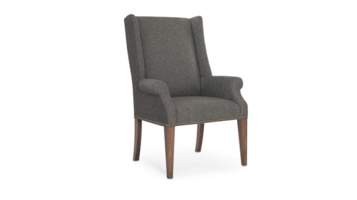 Transitional Upholstered Host Chair with Nailhead Trim