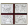 Uttermost Framed Prints World Maps (Set of 4)