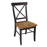 Casual Dining Chair with X Back