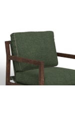 International Furniture Direct Milan Contemporary Upholstered Armchair with Exposed Wooden Frame