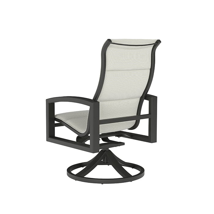Tropitone Lakeside High-Back Padded Sling Dining Swivel Rocker
