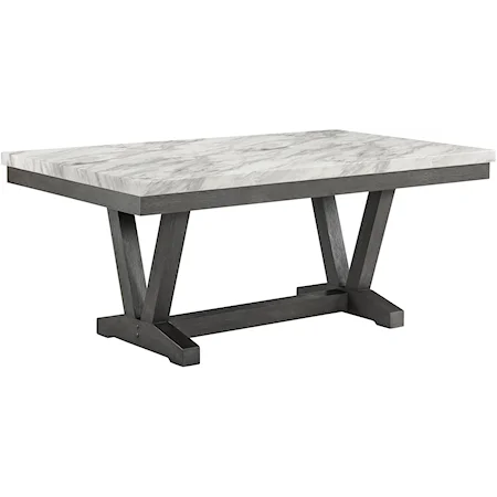 Dining Table with Faux Marble Table Top