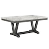 Crown Mark Vance Dining Table with Faux Marble Table Top