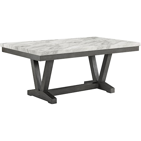 Dining Table with Faux Marble Table Top