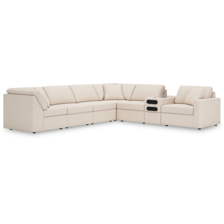 7-Piece Sectional With Audio Console