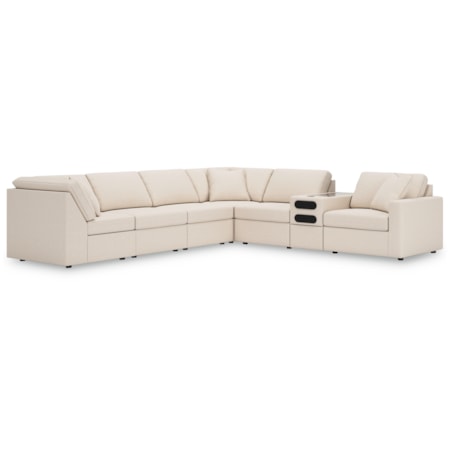 7-Piece Sectional With Audio Console