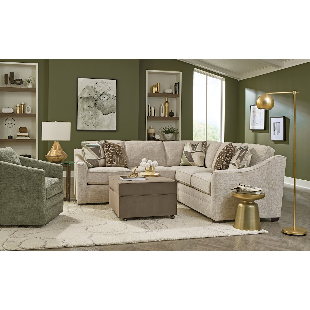 Craftmaster F9 Design Options 2 Pc Customizable Sectional Sofa