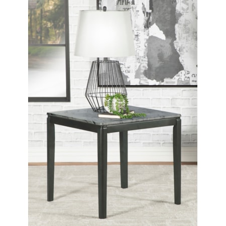 Mozzi Faux Marble Side End Table and