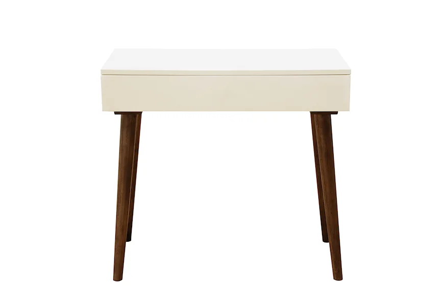 Accents Mid-Century Modern Mini Desk in Off White by Accentrics Home at Jacksonville Furniture Mart