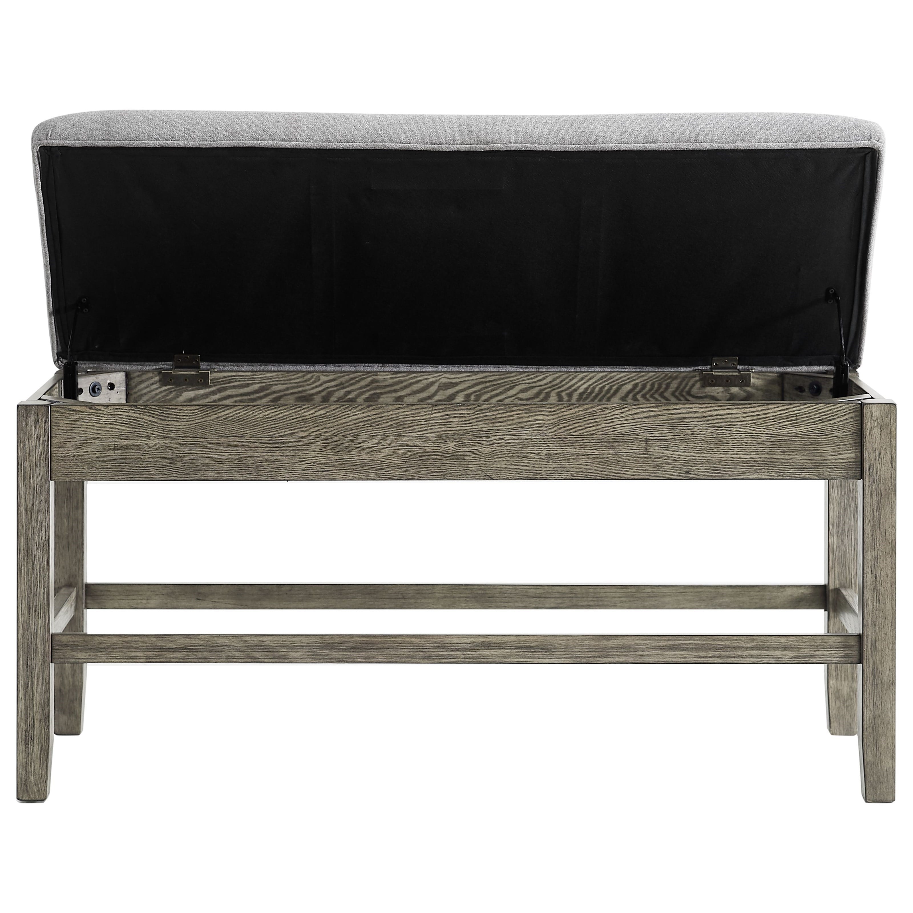 Upholstered Counter-Height Storage Bench