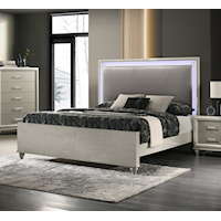 Glam Queen Bed with LED Lighting