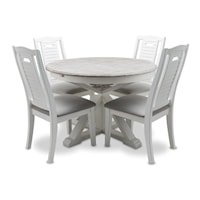 Coastal 5-Piece Dining Set with Butterfly Leaf Table