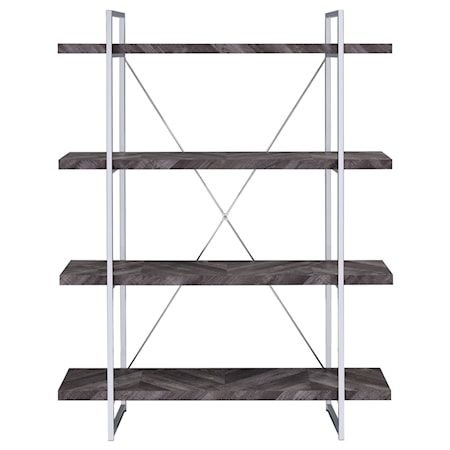 Grimma 63-inch 4-shelf Bookshelf and