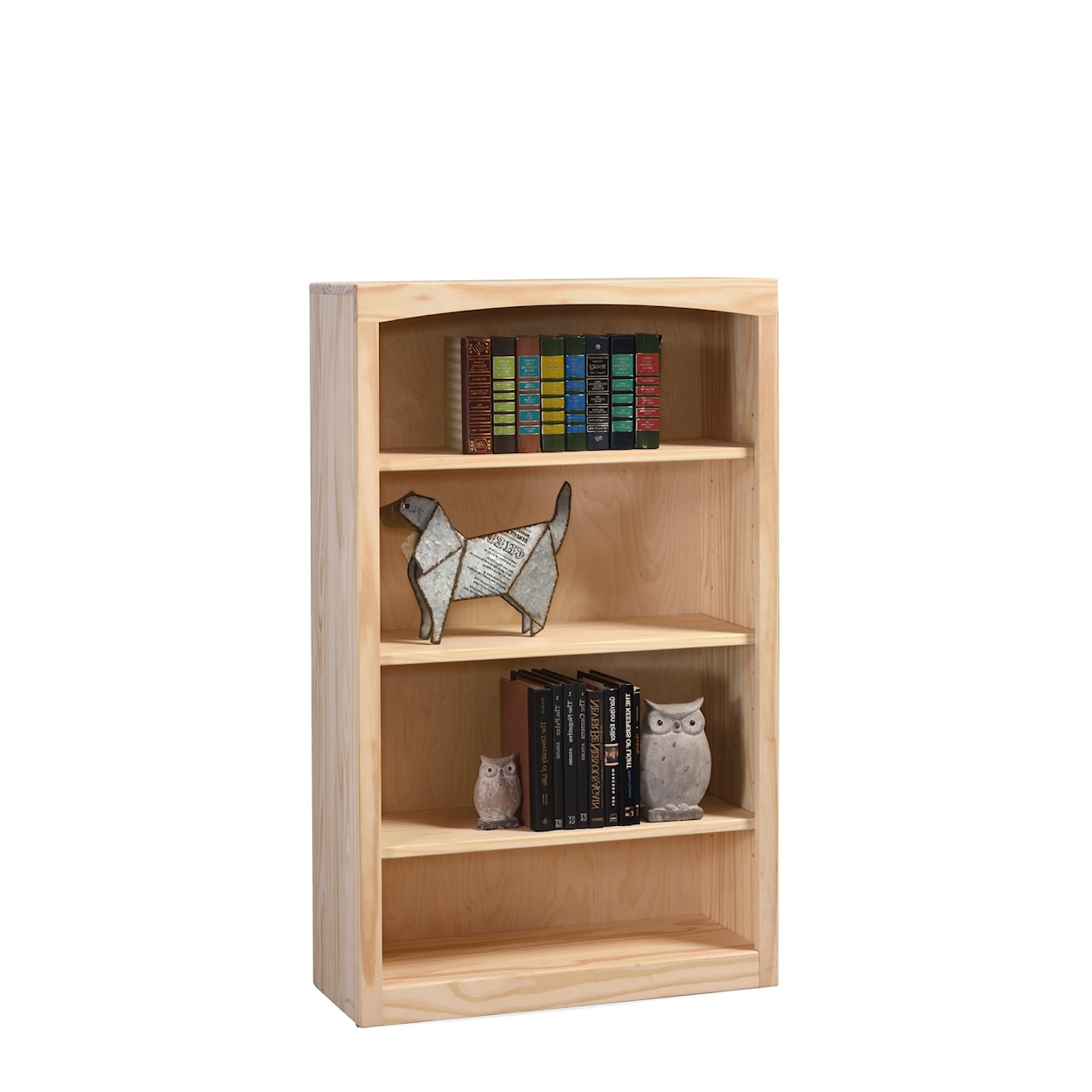 Archbold Furniture Pine Bookcases 3048 48 Tall Pine Bookcase With 3 Shelves Westrich