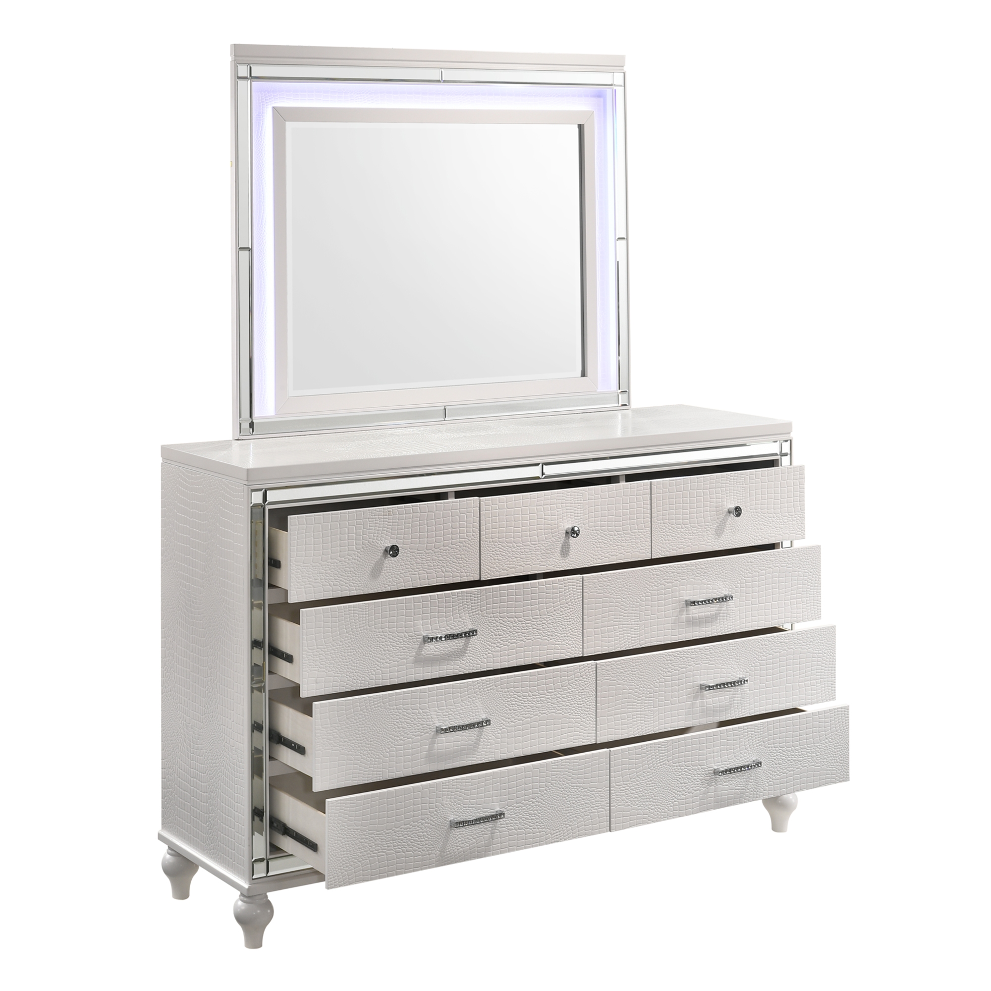 Dresser and Mirror Set