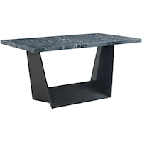 Contemporary Counter Height Dining Table with Marble Top