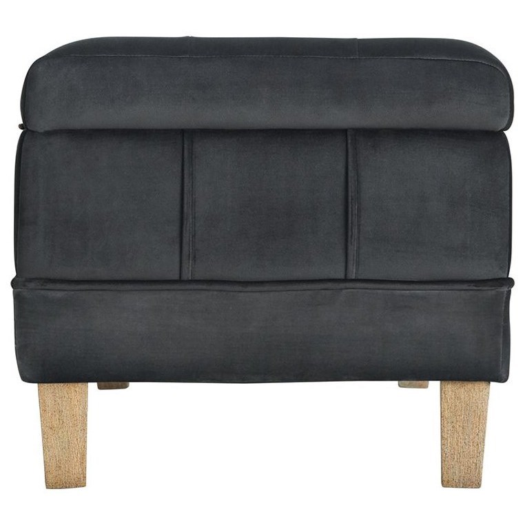 Elements International Crosby- Tufted Storage Ottoman