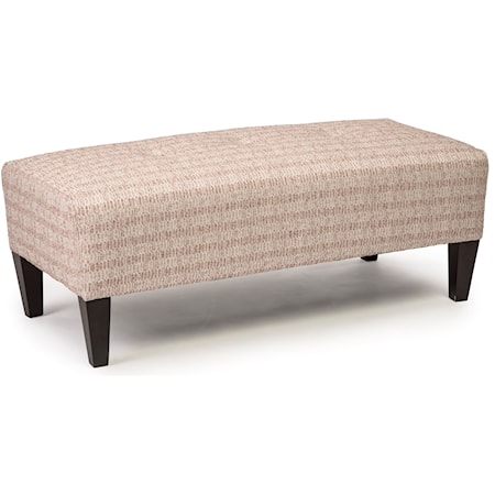 Casual Bench Style Cocktail Ottoman with Button Tufts